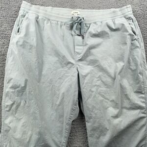 LL Bean Pants Womens 2X Plus Blue Capri Ripstop Drawstring Pockets Hiking Casual
